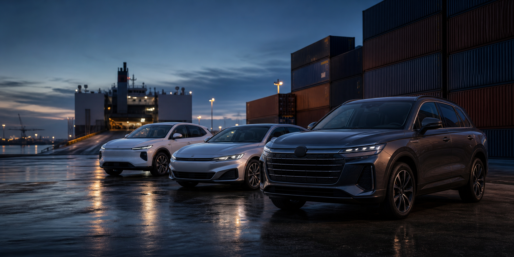 Export vehicles prepared outside the Xinchi Tiancheng facility